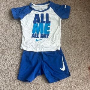 Nike Kids' Blue and White Athletic Set